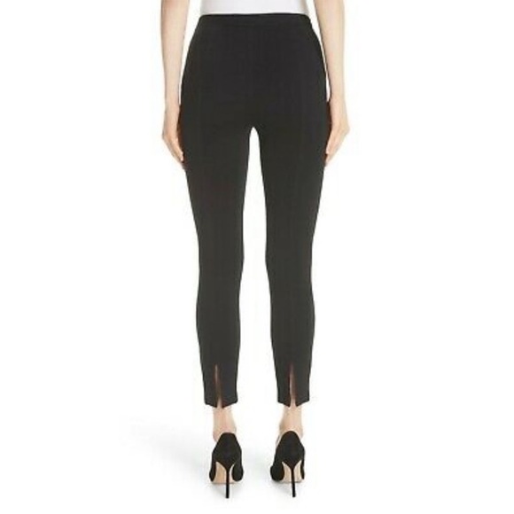 St John Caviar Alexa Milano Knit Ankle Pants Black Vented Ankle Slim Cigarette 6 - Picture 16 of 16